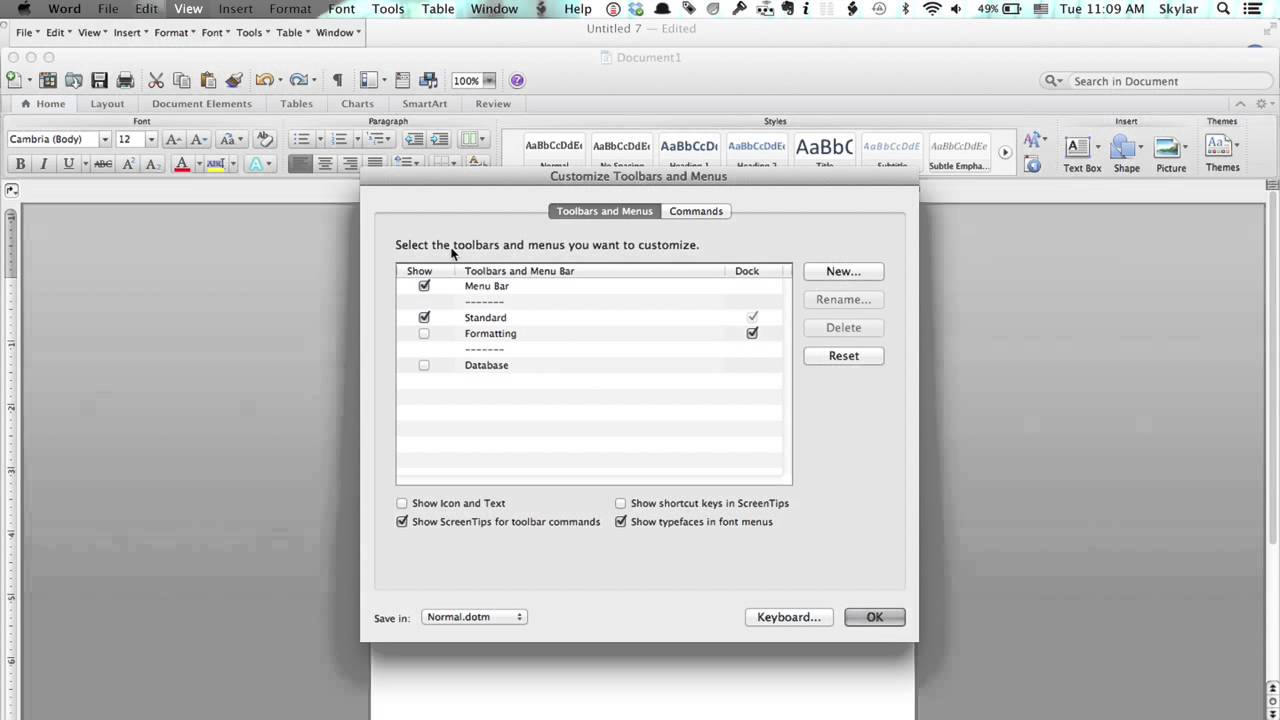 Word For Mac 2011 Text Box Toolbar